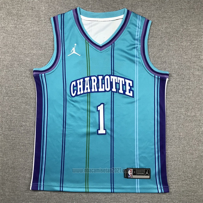 Camiseta Nino Charlotte Hornets LaMelo Ball #1 Classic 2023-24 Verde